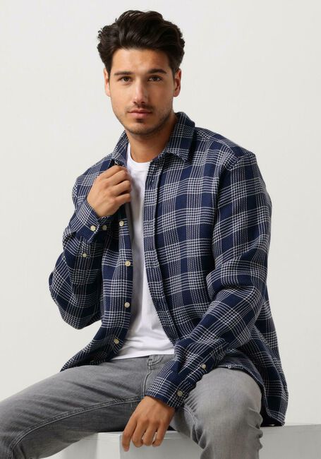 Blaue FORÉT Overshirt ARCTIC CHECK SHIRT - large