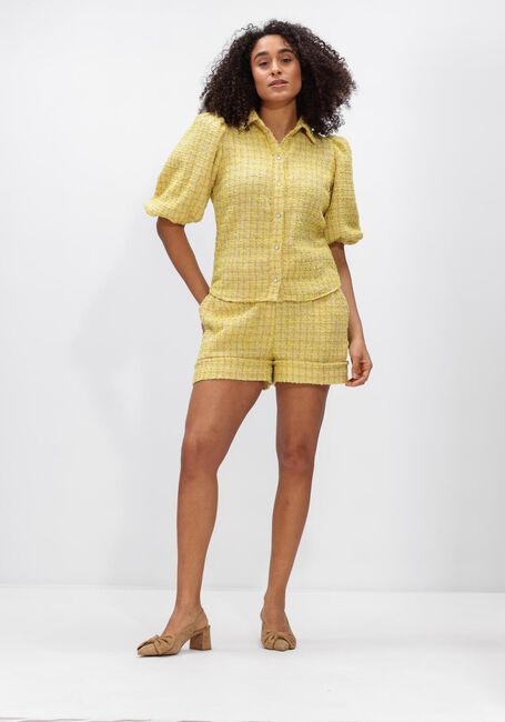 Gelbe JANICE Blusen LARS TWEED GEEL - large