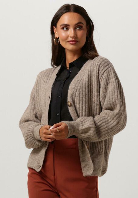 Camelfarbene MODSTRÖM Strickjacke GOLDIE CARDIGAN - large