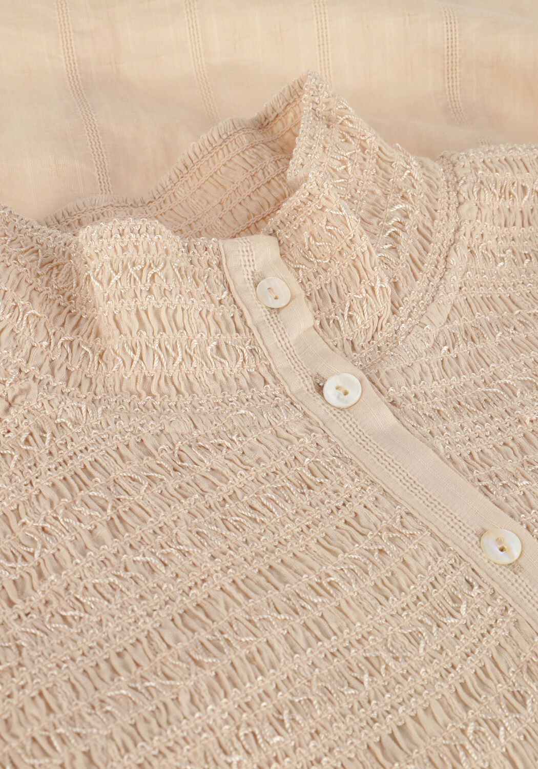 Beige RUBY TUESDAY Blusen KAYA COLL SMOCK AND PINTUCK BLOUSE - large