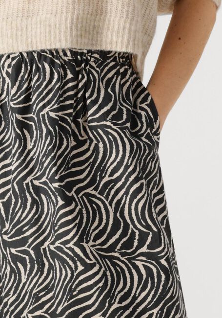 Schwarze NEO NOIR Midirock YARA ZEBRA LONG SKIRT - large