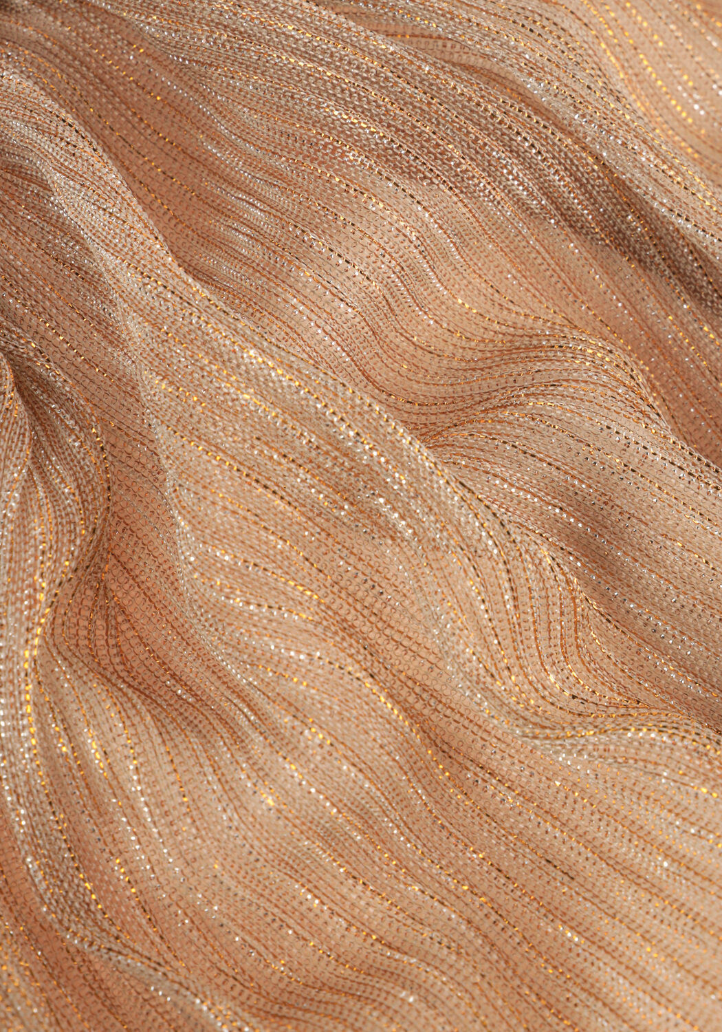 Ros&eacute;goldene NONO Minikleid MERLE GIRLS PLISSE DRESS LIGHT GOLD - large