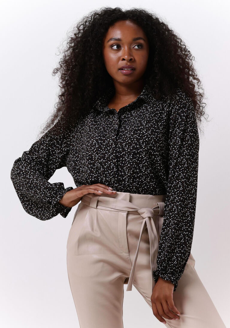schwarze modström bluse alexander print shirt