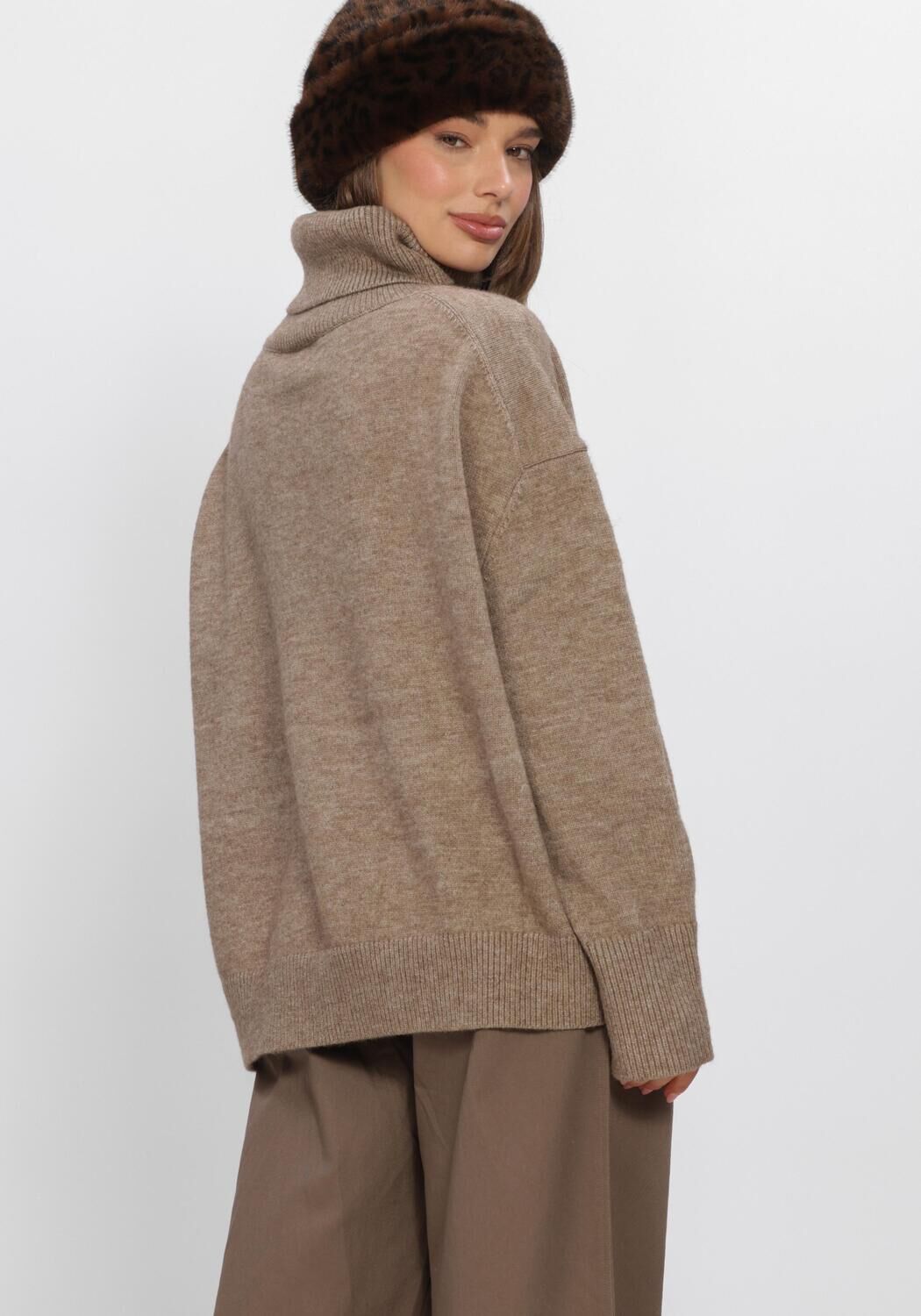 Camelfarbene BOII STUDIOS Pullover OLGA - large