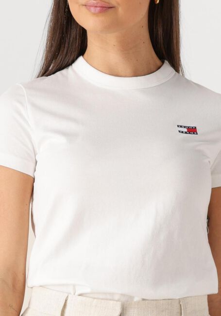 Weiße TOMMY JEANS T-shirt TJW REG BADGE TEE - large