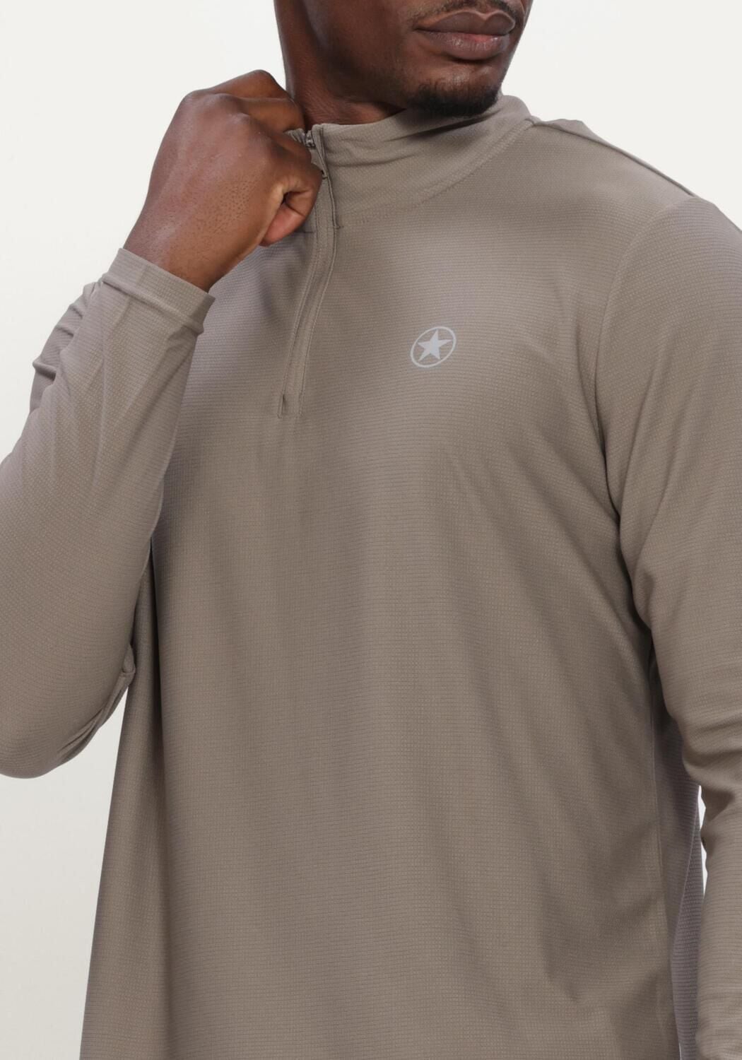 Beige AIRFORCE Pullover & Cardigans PARKER QUARTER ZIP SPORT SHIRT - large