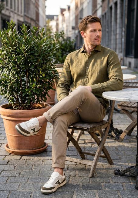 Gr&uuml;ne DSTREZZED Casual-Oberhemd DS_JAGGER SHIRT - large