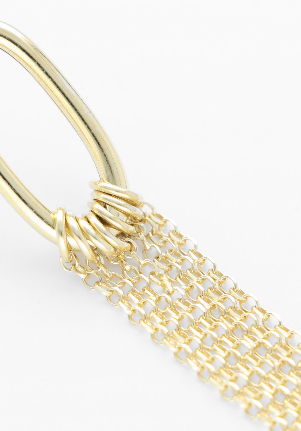 Goldfarbig LOTT. GIOIELLI Schmuck CL EARRING OVAL TUBE CHAIN - large