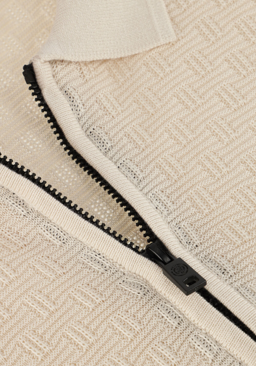 Beige CAST IRON Polo-Shirt LONG SLEEVE POLO COTTON MODAL - large