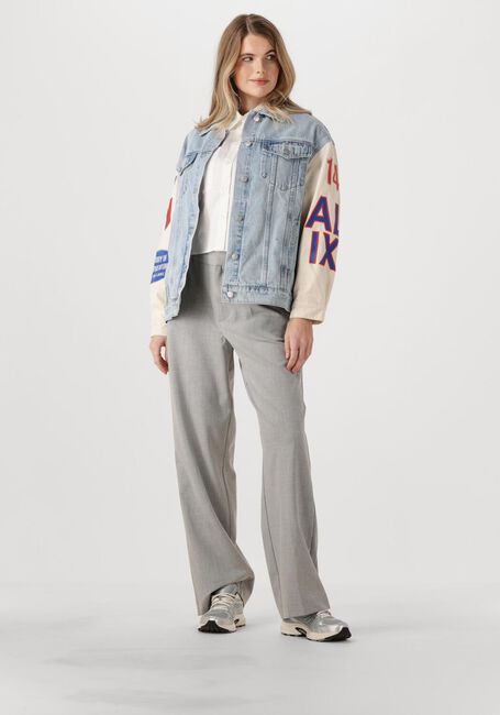 Blaue ALIX THE LABEL Jeansjacke LADIES WOVEN MIXED SLEEVES DENIM JACKET - large