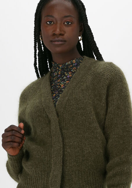 Dunkelgrün SECOND FEMALE Spencer BROOKY KNIT BOXY CARDIGAN - large