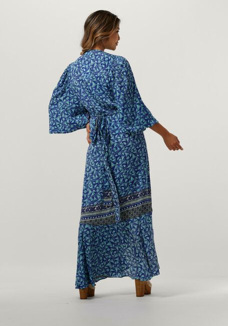 Blaue SISSEL EDELBO Maxikleid ZELDA WRAP DRESS - large