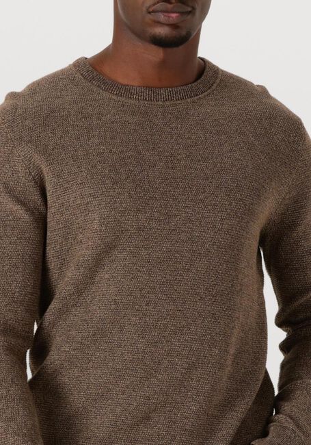 Braune SELECTED HOMME Pullover SLHROSS LS KNIT STRUCTURE CREW NECK NOOS - large