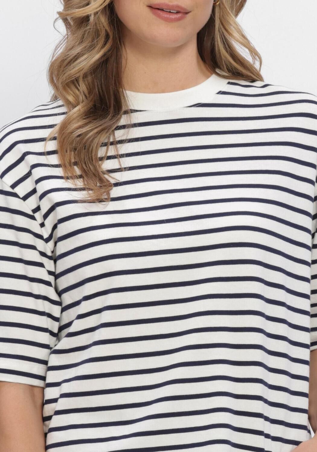 Blaue CATWALK JUNKIE Tops & T-shirts LOOSE FIT STRIPED TSHIRT - large