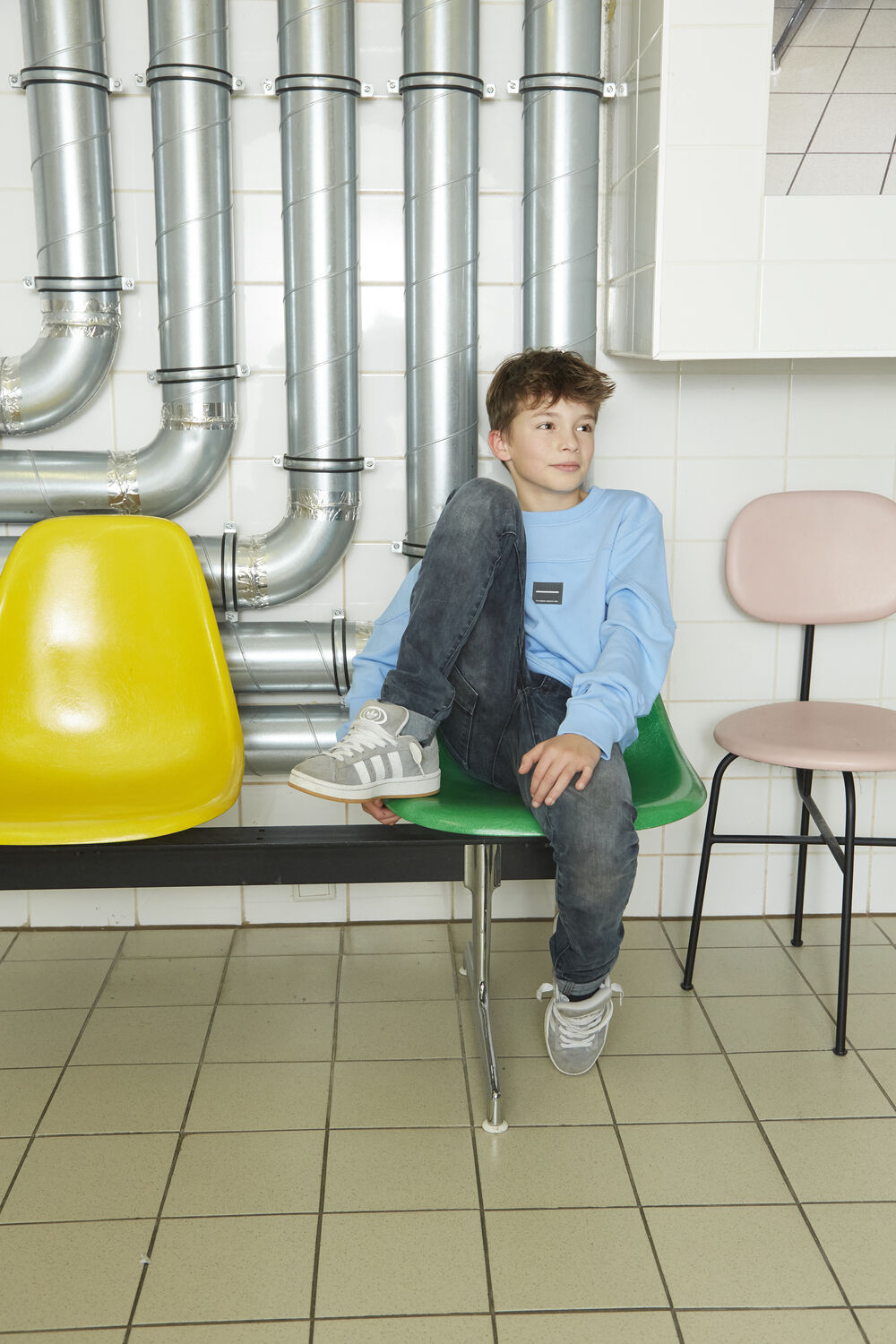 Dunkelgrau INDIAN BLUE JEANS Wide jeans ROBIN WIDE STRAIGHT FIT - large