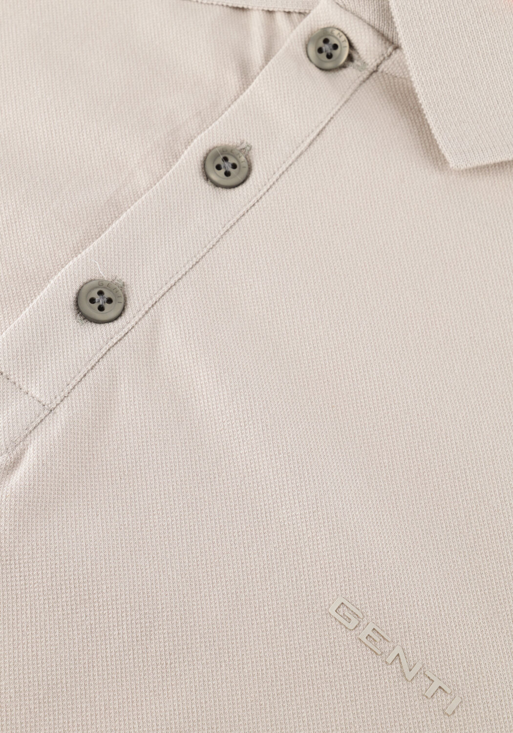 Beige GENTI Polo-Shirt POLO 3 BUTTON SS 1219 - large
