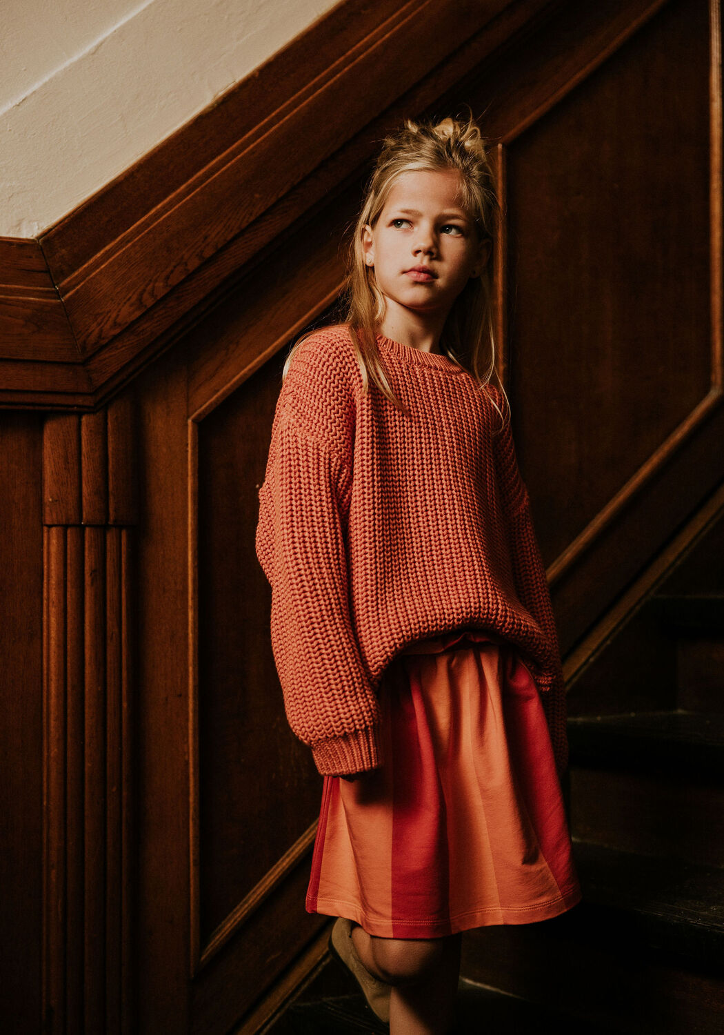 Orangene YUKI KIDSWEAR Pullover CHUNKY KNITTED SWEATER - large