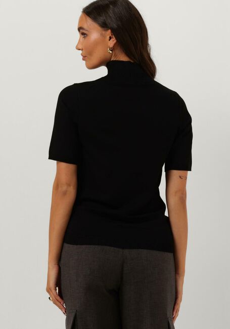 Schwarze MINUS Top LIMA ROLL NECK KNIT - large