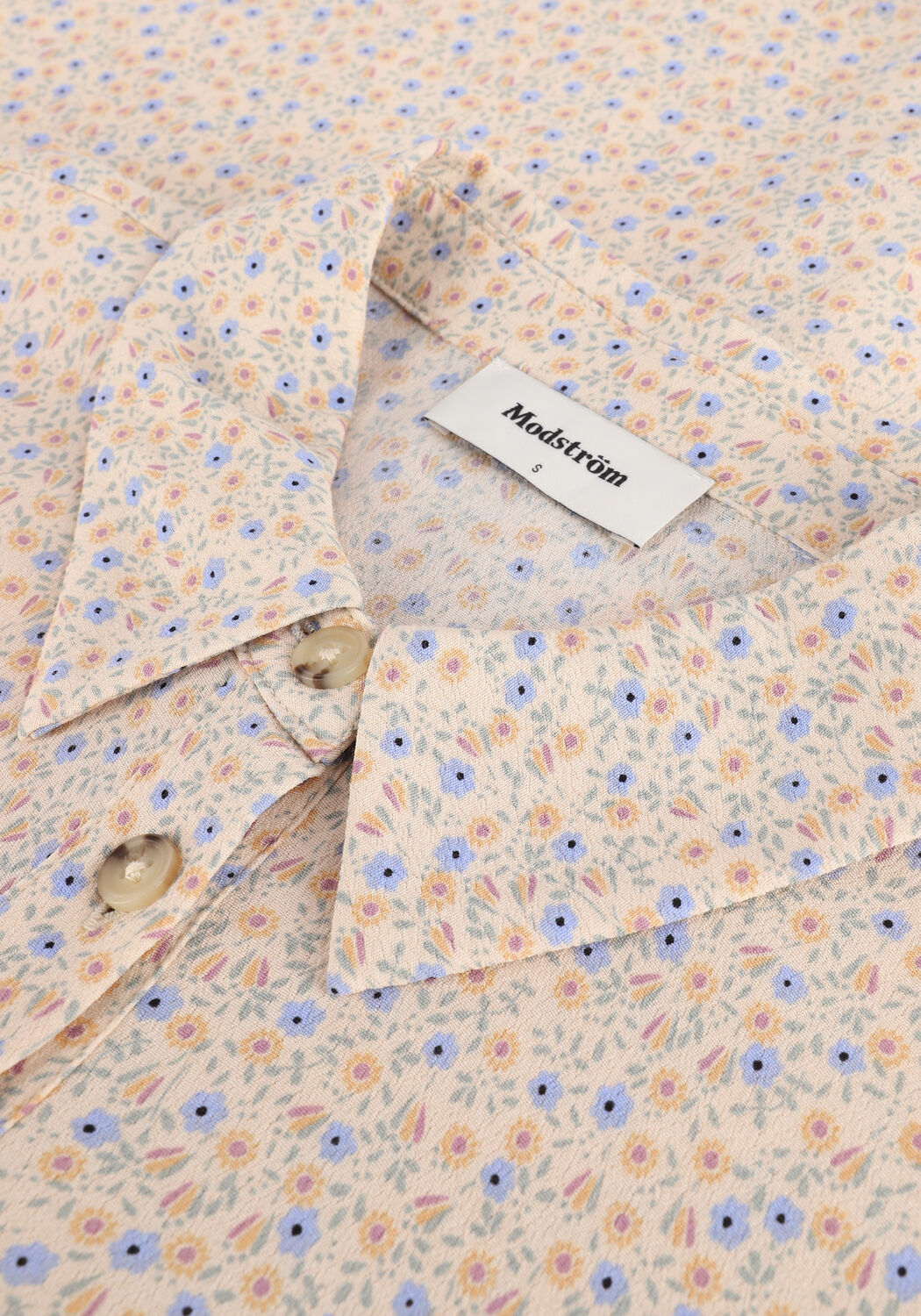 Mehrfarbige/Bunte MODSTR&Ouml;M Blusen RAVEN PRINT SHIRT - large