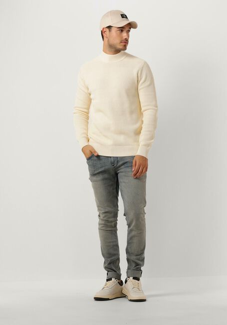 Ecru PUREWHITE Pullover JAQUARD WASHED MOCKNECK - large