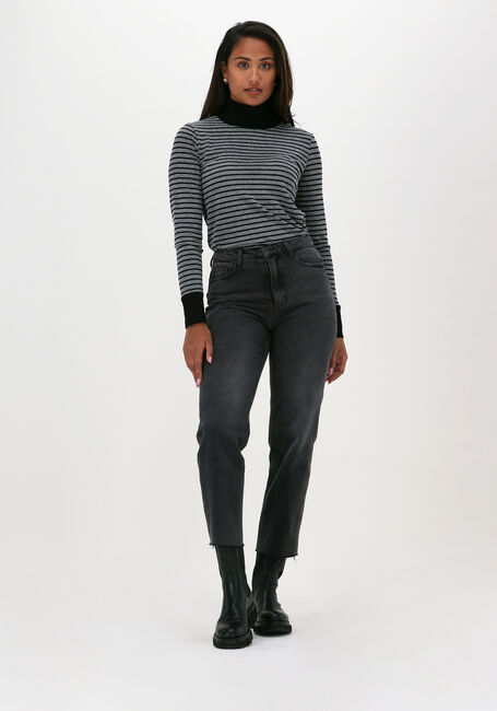 Schwarze MOS MOSH Top CASIO LS-STRIPE ROLLNECK - large