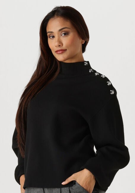 Schwarze Y.A.S. Pullover YASHAMA LS PEARL KNIT PULLOVER - large