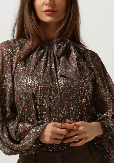 Mehrfarbige/Bunte SUMMUM Blusen TOP ARROW FOIL PRINT - large