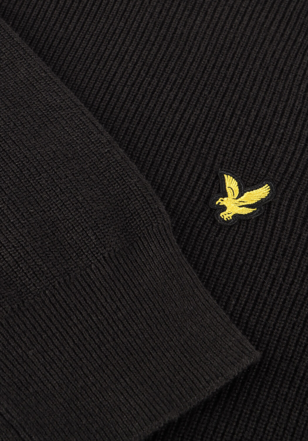 Schwarze LYLE & SCOTT Pullover ENGINEERED RIB CREW NECK - large