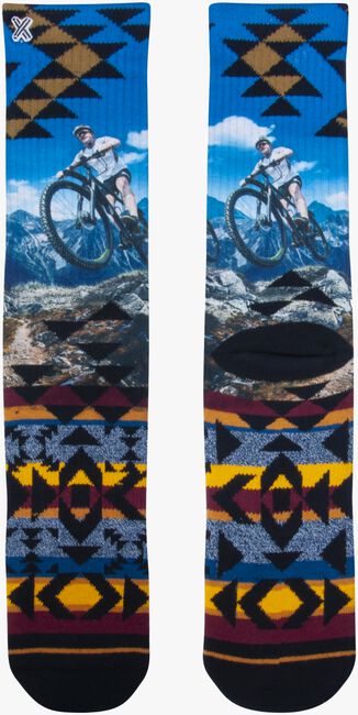 Mehrfarbige/Bunte XPOOOS Socken MOUNTAIN - large