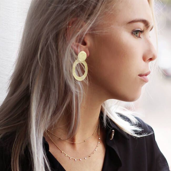 Goldfarbene MY JEWELLERY Ohrringe CIRCLE STATEMENT EARRINGS Goldfarbene MY JEWELLERY Ohrringe CIRCLE STATEMENT EARRINGS - large