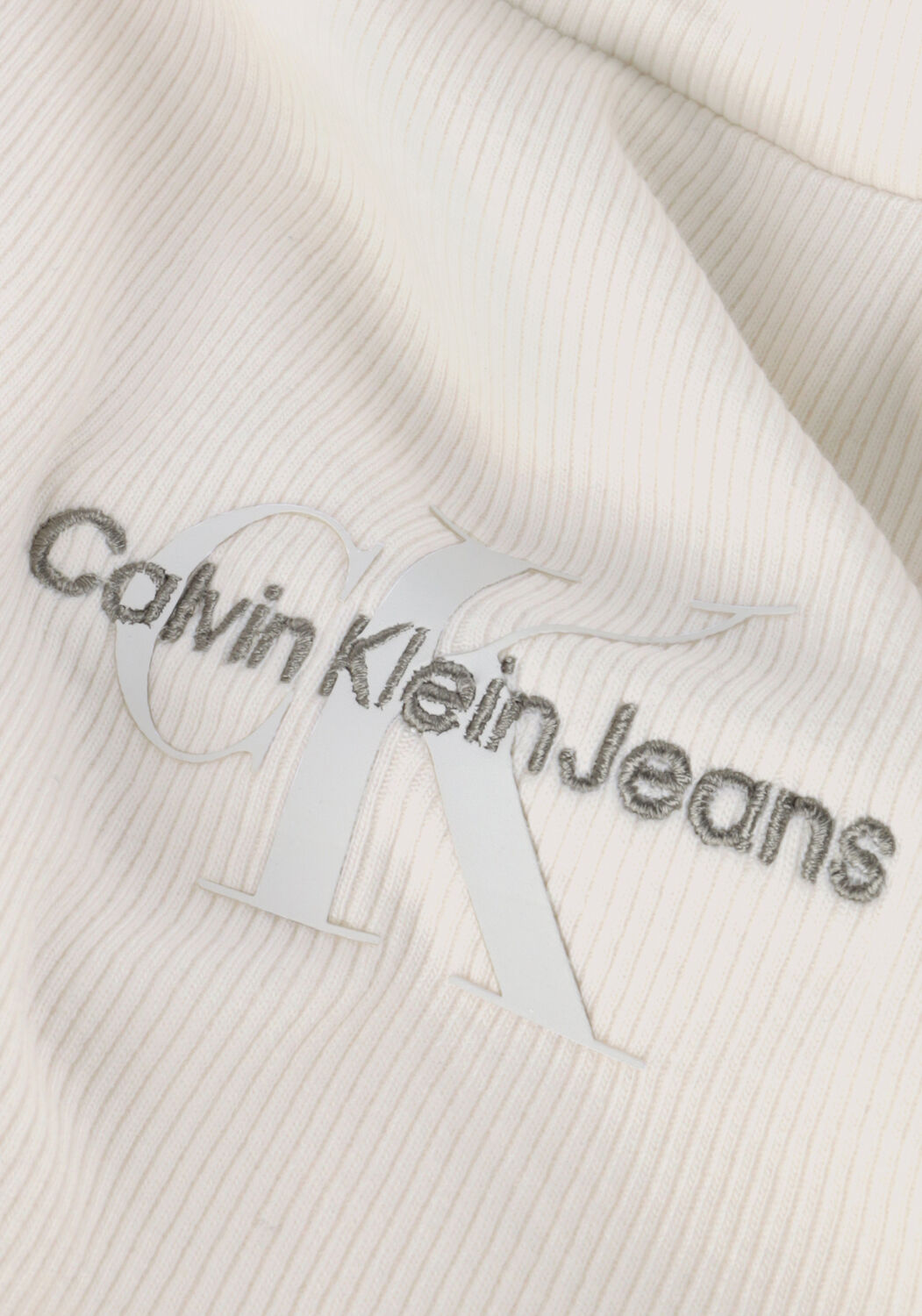 Creme CALVIN KLEIN Rollkragenpullover MONOLOGO RIB ROLL NECK - large