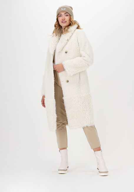 Creme BEAUMONT Teddy-Jacke LONG REVERSIBLE LAMMY MIX COAT - large