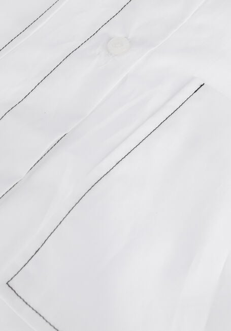 Weiße SECOND FEMALE Bluse LARK CROPPED SHIRT - large