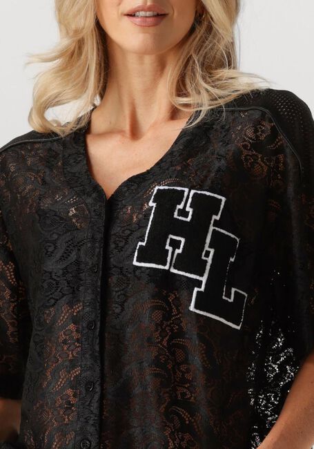 Schwarze HAUTE L'AMITIÉ Top COURT LACE TEE - large