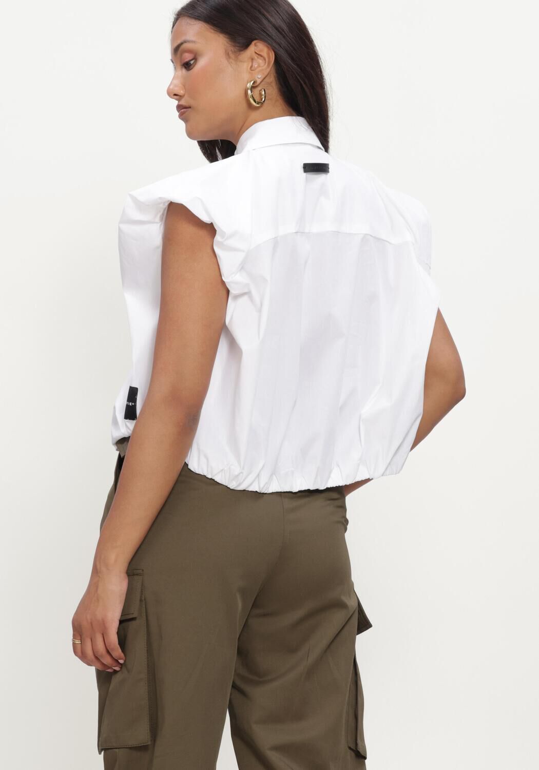 Wei&szlig;e HAUTE L'AMITI&Eacute; Top DINNIE NS POPLIN SHIRT - large