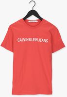 Orangene CALVIN KLEIN T-shirt INSTITUTIONAL LOGO SLIM SS TEE