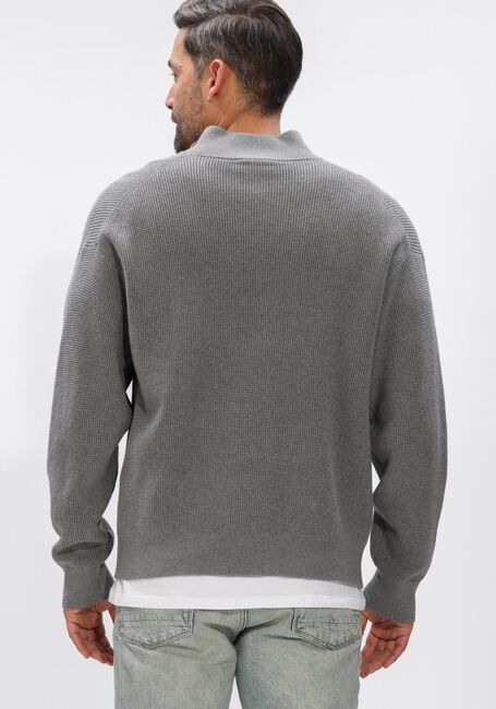 Graue CALVIN KLEIN Pullover LS EZ COTTON WAFFLE QUARTER ZIP - large