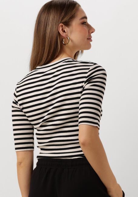 Schwarze INWEAR Top DAGNAIW STRIPED V T-SHIRT - large