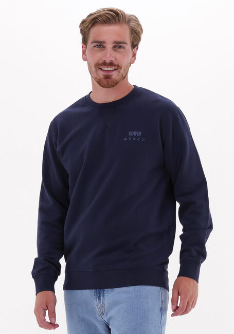 Dunkelblau EDWIN Sweatshirt BASE CREW SWEAT HEAVY FELPA - large