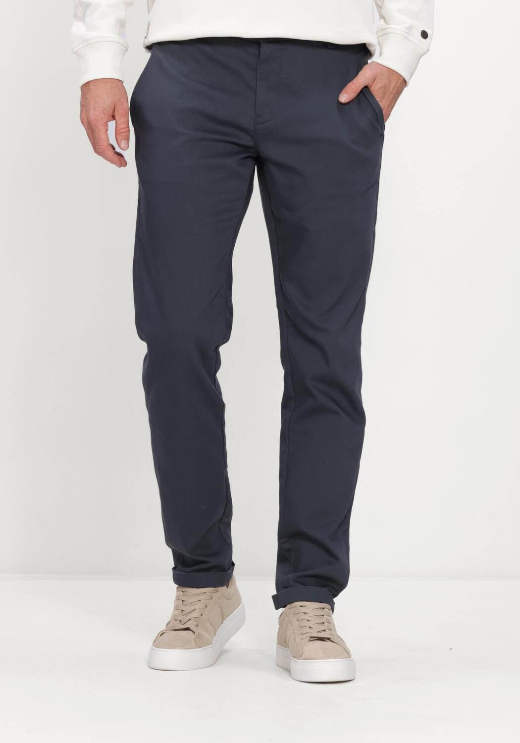 Dunkelblau CAST IRON Lange Hosen CYLAS TAPERED CHINO MEGDA POWER - large