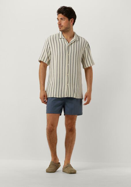 Blaue SELECTED HOMME Badehosen SLHCOOPER SEERSUCKER SWIMSHORTS - large