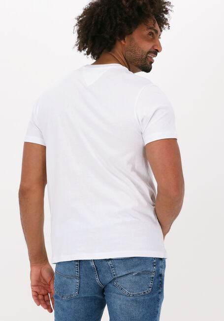 Weiße TOMMY JEANS T-shirt TJM CHEST COLLEGE GRAPHIC TEE - large