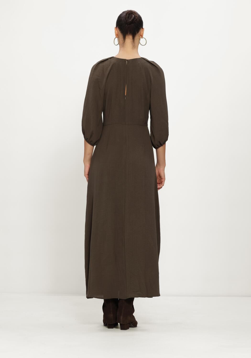 Gr&uuml;ne NEO NOIR Maxikleid MERIEL STRUCTURE SOLID DRESS - large