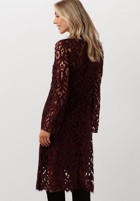 Rote VANILIA Midikleid LACE MIDI DRESS - large