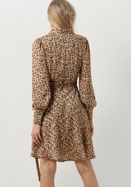 Beige NOTRE-V Minikleid SHORT PRINTED WRAP DRESS - large