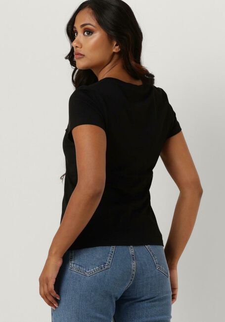 Schwarze CALVIN KLEIN T-shirt CORE INSTIT LOGO SLIM FIT TEE - large
