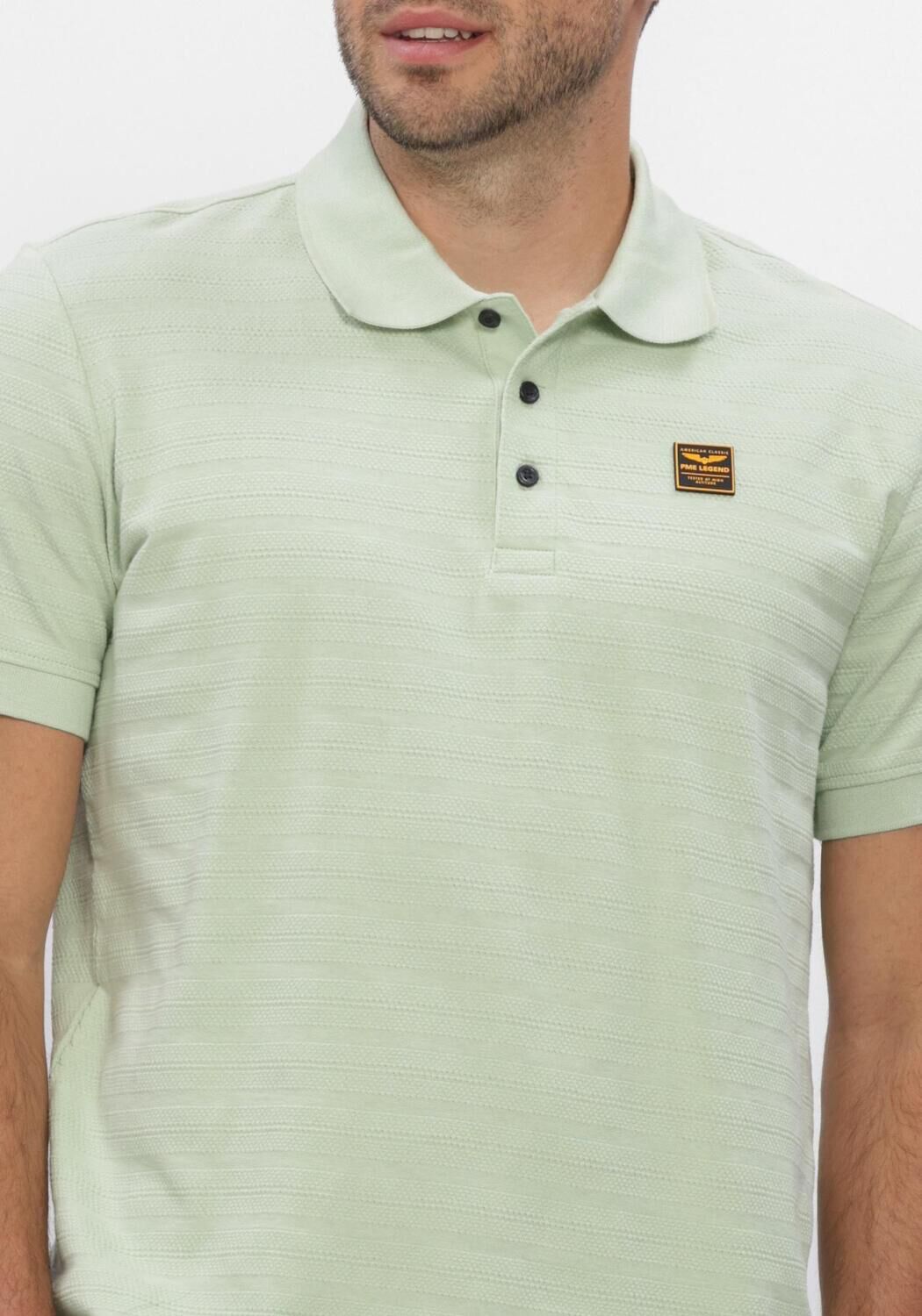 Minze PME LEGEND Polo-Shirt SHORT SLEEVE POLO JACQUARD JERSEY STRIPE - large