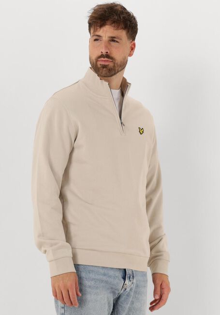 Ecru LYLE & SCOTT Sweatshirt LOOPBACK QUARTER ZIP SWEAT - large