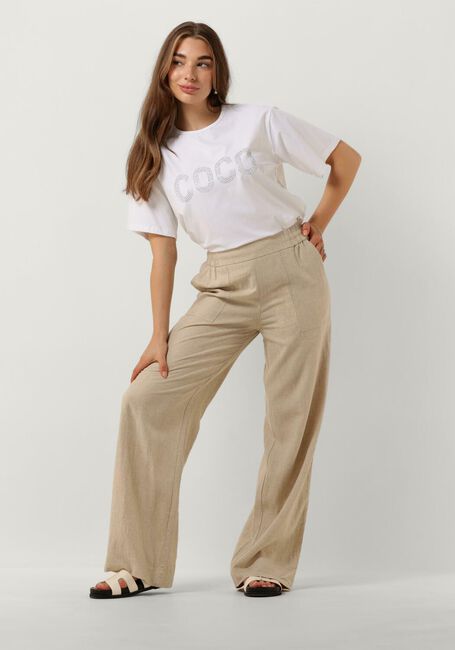 Beige FIVEUNITS Weite Hose LINEA - large