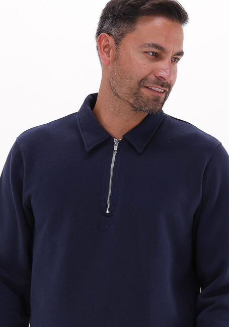 Dunkelblau EDWIN Polo-Shirt ZIPPED POLO HEAVY FELPA - large